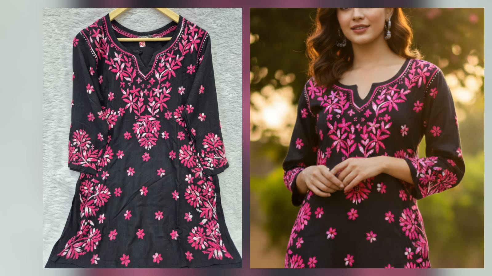 kurti short reyyan fabirc